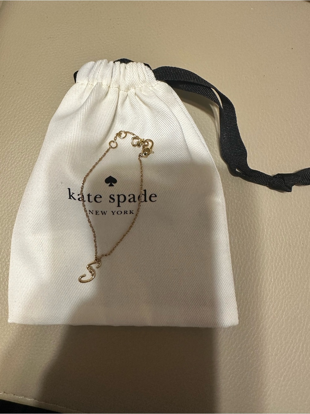 kate spade Gold Letter S Pendant Bracelet